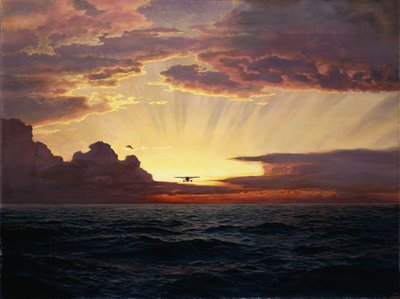 夜明けの飛行 作： Frederick Judd Waugh