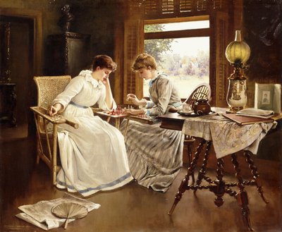 チェスプレイヤー 作： Frederick Judd Waugh