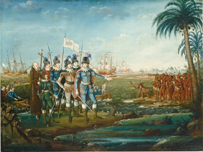 クリストファー コロンブスの初上陸、1800 年 1805 年。 作： Frederick Kemmelmeyer