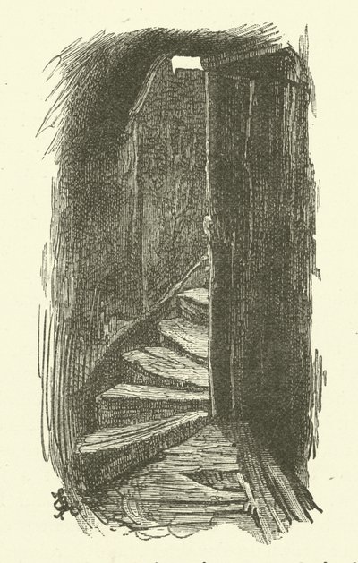 屋根裏部屋に通じる階段 作： Frederick L. Bernard