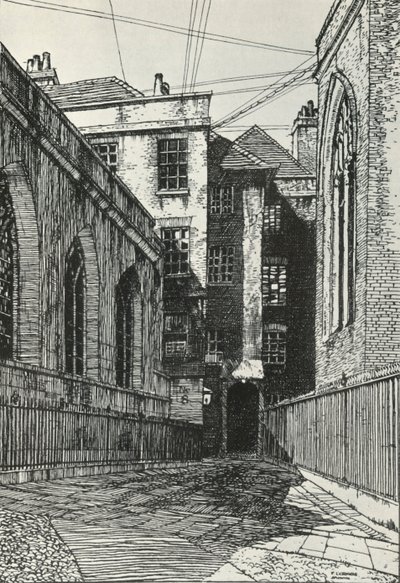 シティオブロンドンのクリフォードインのホールの南側、1903年、1934年。 作： Frederick Landseer Maur Griggs