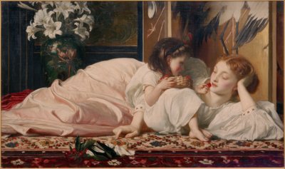 母と子（さくらんぼ 作： Frederick Lord Leighton