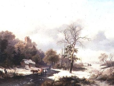 冬景色の中の旅人 作： Frederick Marianus Kruseman