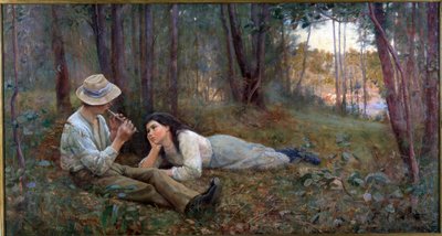 ブッシュアイディル、1893 作： Frederick McCubbin