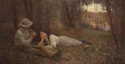 フルート奏者 作： Frederick McCubbin