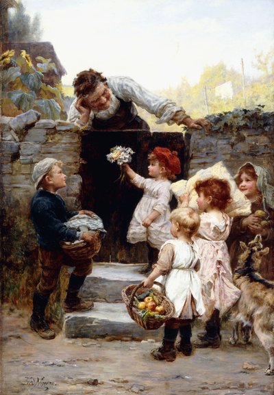 祖父の誕生日、 作： Frederick Morgan