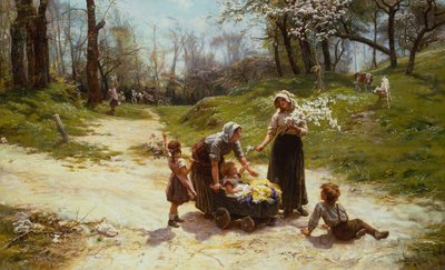 5月（キャンバスに油彩） 作： Frederick Morgan