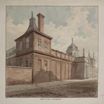 大英博物館、ホルボーン、c.1807のビュー 作： Frederick Nash