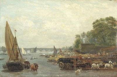 ウェストミンスター橋、1820-30年頃（パネルに油彩） 作： Frederick Nash