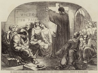 ローマの異教皇帝による迫害中のキリスト教教会 作： Frederick Richard Pickersgill