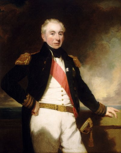 ロバート・ストップフォード提督（1768-1847）、19世紀初期から中期（キャンバスに油彩） 作： Frederick Richard Say