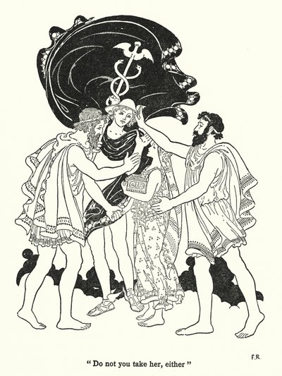 「あなたも彼女を取らないで」（リトグラフ） 作： Frederick Richardson