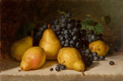 葡萄と梨 1877年 （油彩・パネル） 作： Frederick S. Batcheller