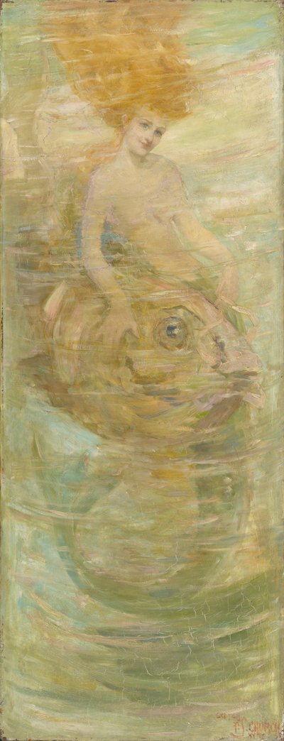 マーメイド、1889年頃（キャンバスに油彩） 作： Frederick Stuart Church
