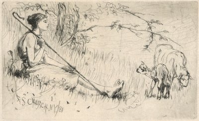 羊飼いの少女 作： Frederick Stuart Church