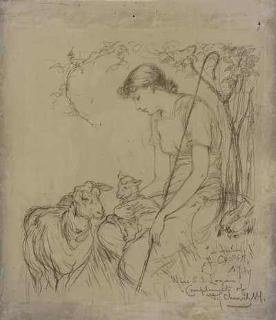 羊飼いの女 作： Frederick Stuart Church