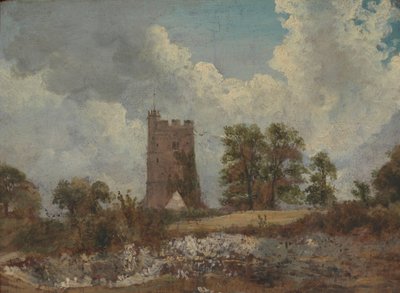 教会のある風景 作： Frederick W. Watts