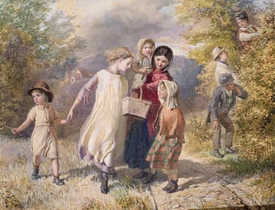 ブラックベリー、1860（紙にトイレ） 作： Frederick Walker