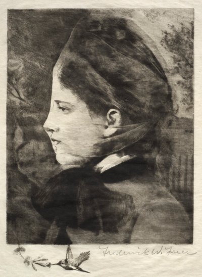 女性の頭 作： Frederick Warren Freer
