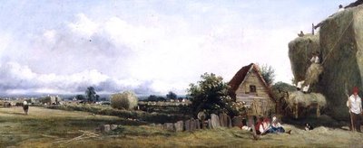 ヘイメイキング（油彩・キャンバス 作： Frederick Waters Watts