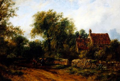 人物のいる風景」1840年頃（油彩・キャンバス） 作： Frederick Waters Watts