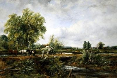 村の近くのロックゲート（油彩・キャンバス） 作： Frederick Waters Watts