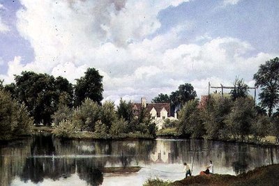 川の風景、サフォーク州 作： Frederick Waters Watts