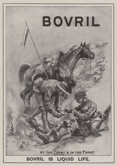 広告「Bovril」（エングレービング 作： Frederick William Burton
