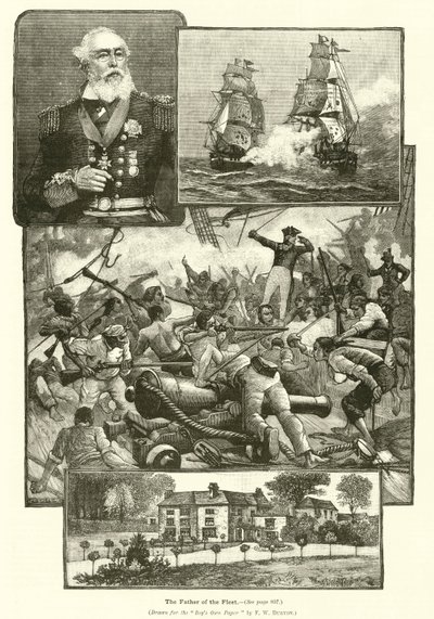 艦隊の父、サー・プロヴォ・ウォリス提督（彫刻作品 作： Frederick William Burton