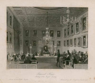 サマセットハウス、王立協会の会合 作： Frederick William Fairholt