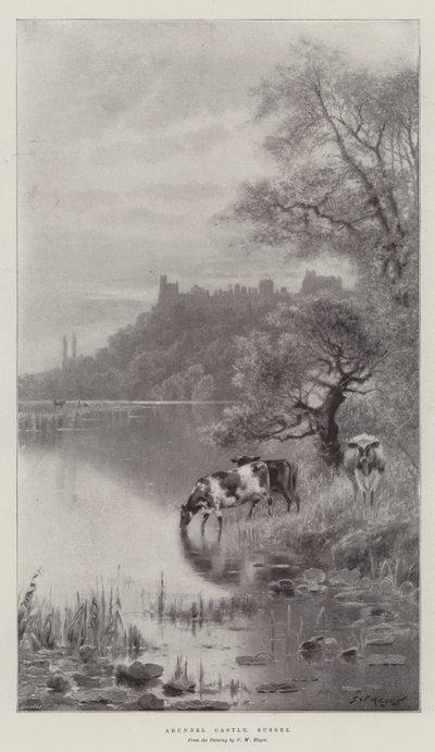 アランデル城、サセックス 作： Frederick William Hayes