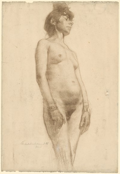 立っているヌードの女性、1885年。 作： Frederick William MacMonnies