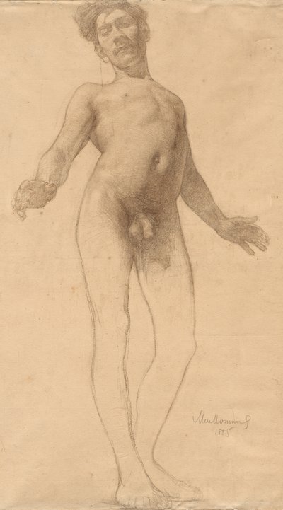 立っている男性のヌード、1885年。 作： Frederick William MacMonnies