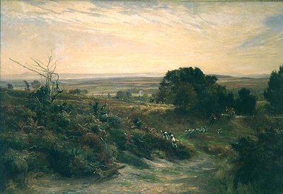 エガードンヒルでの南ドーセットハント 作： Frederick William Newton Whitehead