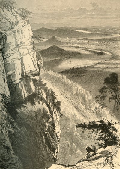 「チャタヌーガとルックアウト マウンテンからのテネシー」、1872 年。 作： Frederick William Quartley
