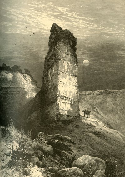 「モニュメント ロック、エコー キャニオン」、1874 年。 作： Frederick William Quartley