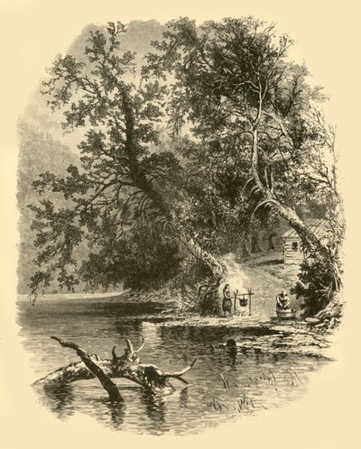 「サスケハナ北支部、ハンロックス」、1874 年。 作： Frederick William Quartley