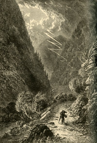 「シンキング・ラン、タイロンの上」、1874年。 作： Frederick William Quartley