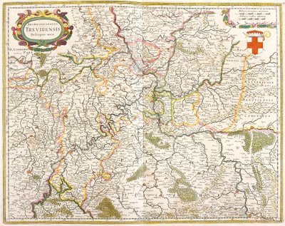 トレヴェス（ドイツ）のアルケベシュの地図（エッチング 作： Frederick de Wit