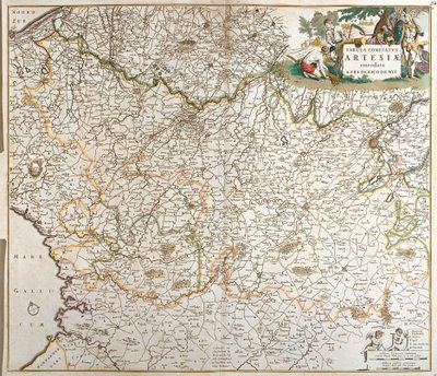 アルトワ伯爵の地図（フランス）（銅版画 作： Frederick de Wit