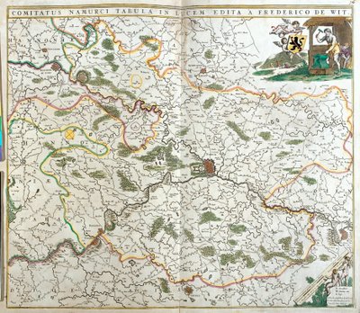 ナムル伯爵の地図（ベルギー）（エッチング 作： Frederick de Wit