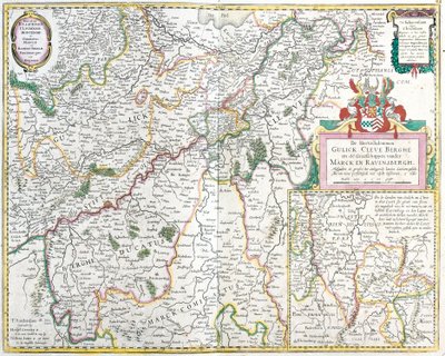 ラーベンスベルク伯爵の地図（ドイツ）（銅版画 作： Frederick de Wit