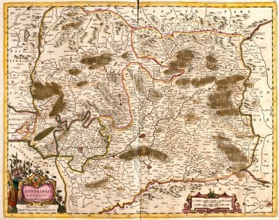 ロレーヌ公国(フランス)の地図(エッチング) 作： Frederick de Wit