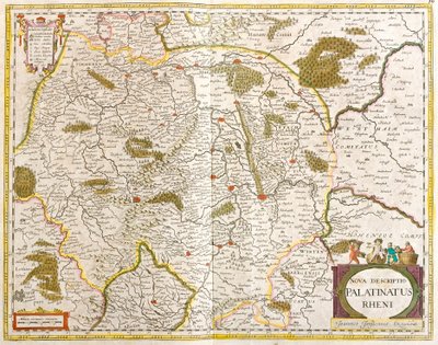 プファルツ・レナン（ドイツ）の地図（銅版画 作： Frederick de Wit