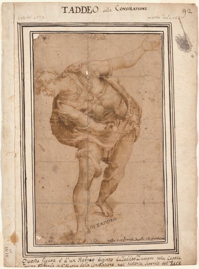 Un Hebreo, from Christ Shown to the People recto, Design for a Wall Decoration...verso. 作： Frederico Zuccaro