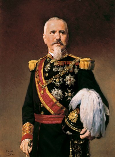 スペインの政治家・軍人、アルセニオ・マルティネス・カンポス・アントン（1831-1900）の肖像、1880年頃（油彩・キャンバス 作： Frederico de Madrazo