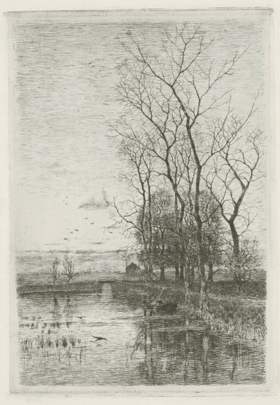 小さな橋 作： Fredericus Jacobus van Rossum du Chattel (signed by artist)