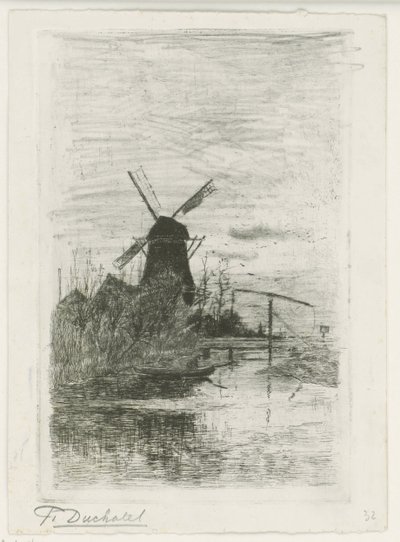 漁師 作： Fredericus Jacobus van Rossum du Chattel (signed by artist)