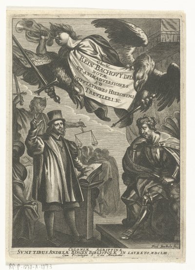 Reinhard Bachow von Echt と Hieronymus Treutler の論争 作： Frederik Bouttats (I)