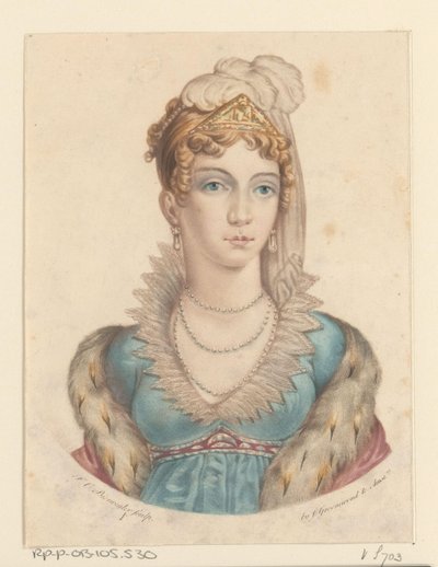 Portret van Anna Paulowna Romanowa 作： Frederik Christiaan Bierweiler